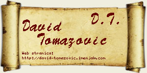 David Tomazović vizit kartica
